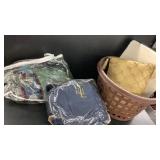 Throw Blankets, Basket, Pillow