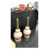 Pair Of Pink Lamps