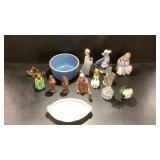 Ceramic Bowl, Wood Pecker Tooth pick Grabber,