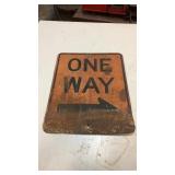 One Way Sign Metal