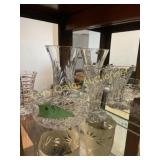 4) pieces of lead crystal, some Waterford