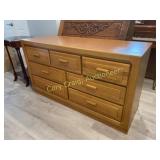 Oak Dresser, 7 drawers, 54"w, 30"t, 18"d