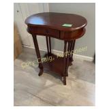 Kidney Shaped table w / drawer,