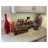 Large selection of decorator vases