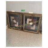 Pair of pictures, everlasting flowers, 15"x18"