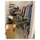 All contents in walk-in closet, like new ladies cl