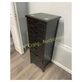 Chest on casters, 9 drawers,