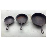 Wagner Cast Iron Skillets 8,5,3