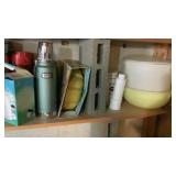 Plastic Ware, Tins, Thermoses, Electric Skillet,