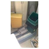 Throw Rugs, Trash can Laundry Basket