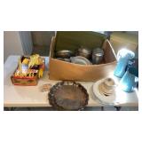 Enamel Ware Coffee Pots, Stakes, Etc