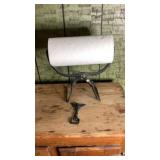 Ice Tong Paper Towel Holder and Cast Iron Bottle