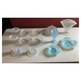 White and Blue Glass