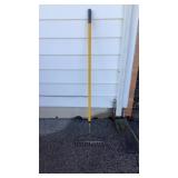 Rake With Fieber Glass Handle