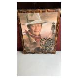 John Wayne Clock With Hands TAPED ON BACK OF CLOCK
