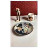 John Wayne Plate, Coffee Cup, Statue