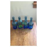 Blue Glass Medicine Bottles