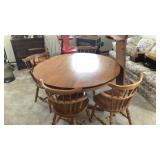 Maple Table and 4 Chairs 1 Leaf