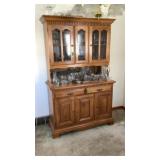 Maple Hutch 2 Pc 44" W x 18 1/4" D x 70 5/8" T