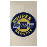 Super Chevrolet Sign 12" Diameter