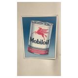 Mobiloil Advertising Sign Tin