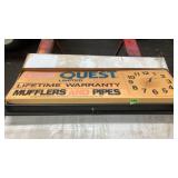Car Quest Sign and Clock SIGN IS BROKE
