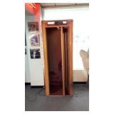 Old Phone Booth With Working Phone and Light and