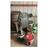Contents Of Wall, 55 Gallon Can used oil, Misc