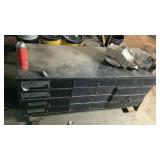 Wood Parts Cabinet With Spark Plugs, O Rings