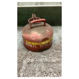 Metal Gas Can Has Dents