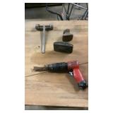 Air Chisel, Metal Lug Wrench Hammer, And Screw