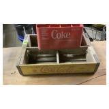 Coca Cola Wood Creat and CocaCoal Plastic Holder