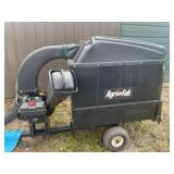 Agri-Fab Lawn Vac, pull behind, 8 h.p. Gas Engine,