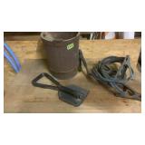 Ice Cream Bucket, Military Shovel, Jumper Cables