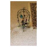 Iron Wine Bottle Holder and Wine Glass Holder IN