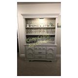 China Hutch With Chalk Paint,Lighted, No Doors 54'