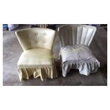 Pair Of Antique Chairs, Been Recovered,  IN THE