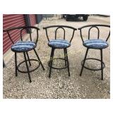 (3) Swivel Bar Stools, 24'