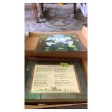 Metal John Deere sign and farmer wall decor