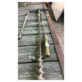Weed hook and hand auger