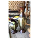 Decorative metal vases