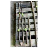 Assorted pry bars, solid metal bars/shafts