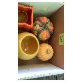 Box of ceramic decorative pieces