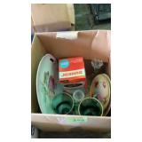 2 Boxes of miscellaneous decorative glassware,