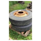 2 tires with rims