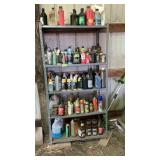 Metal shelf unit only, contents not included