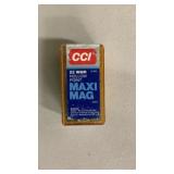CCI 50 rounds 22WMR hollow point maxi mag