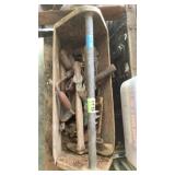 Primitive wood box and contents