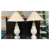Pair of lamps with shades