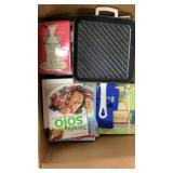 Box of cookbooks, men
